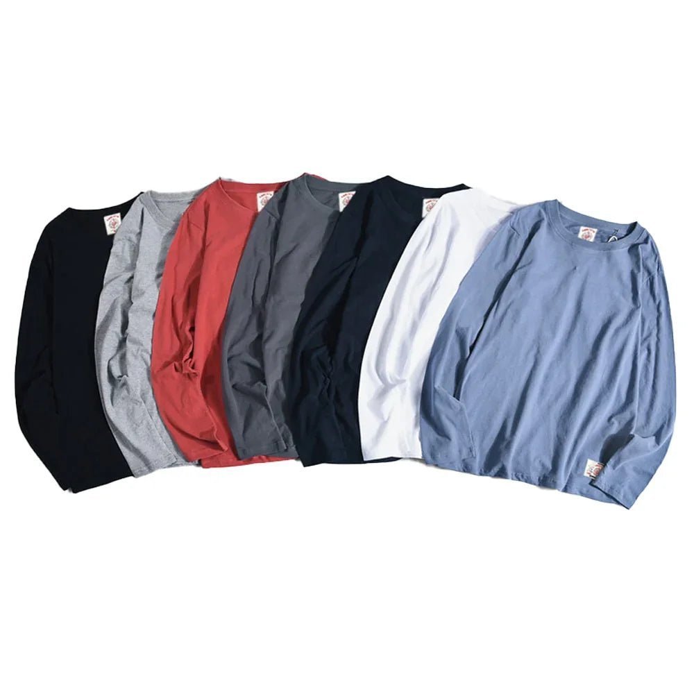 Baumwolle Langarm T-Shirt Solide Hohe Qualität Tops Klassische Outfit | tif-shop24.de