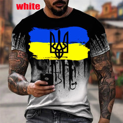 Summer Fashion Camo Ukraine Flag 3d Printing T-shirt Harajuku Casual | tif-shop24.de