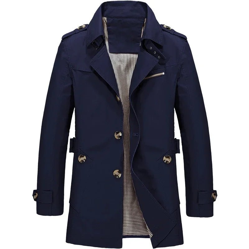 Neue Trenchcoat Lange Jacke Casual Windjacke Mode Mantel | tif-shop24.de