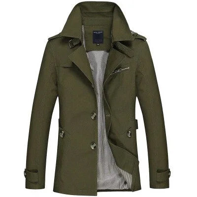 Neue Trenchcoat Lange Jacke Casual Windjacke Mode Mantel | tif-shop24.de