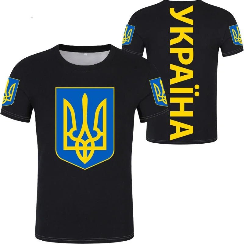 Neues Ukraine-T-Shirt 3D-Druck Kurzarm Ukrainische Flagge | tif-shop24.de