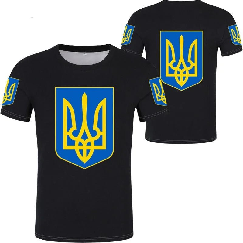 Neues Ukraine-T-Shirt 3D-Druck Kurzarm Ukrainische Flagge | tif-shop24.de