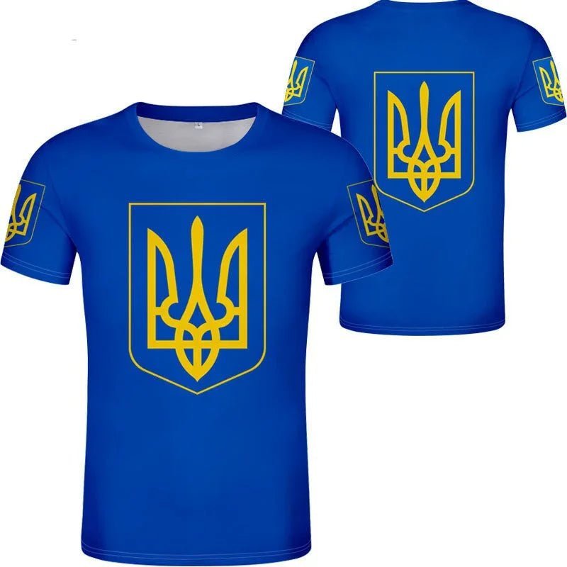 Neues Ukraine-T-Shirt 3D-Druck Kurzarm Ukrainische Flagge - tif-shop24.de