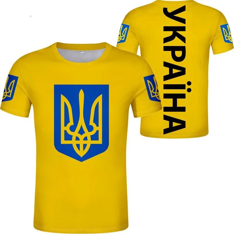 Neues Ukraine-T-Shirt 3D-Druck Kurzarm Ukrainische Flagge - tif-shop24.de