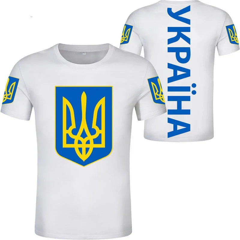 Neues Ukraine-T-Shirt 3D-Druck Kurzarm Ukrainische Flagge - tif-shop24.de