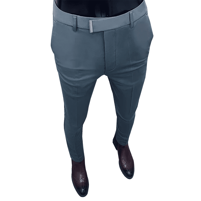 Einfarbig  Hosen Mode Business Casual Elastische Gerade | tif-shop24.de