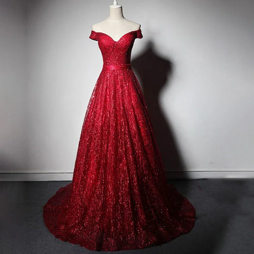 Beauty-Emily V-Ausschnitt Abendkleider Pailletten Partykleid | tif-shop24.de
