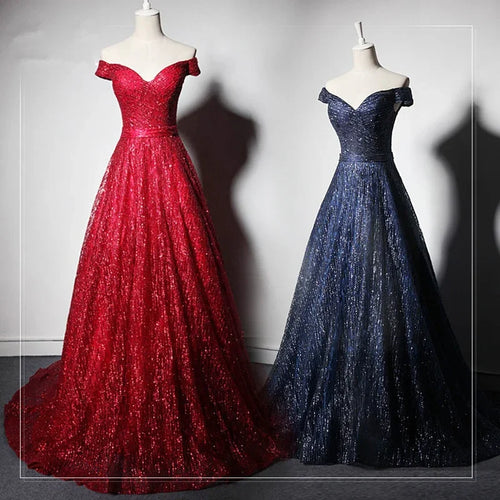 Beauty-Emily V-Ausschnitt Abendkleider Pailletten Partykleid | tif-shop24.de