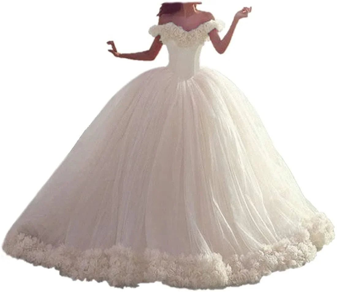 Off Schulter Quinceanera Süße Maskerade Rosa Ballkleid Handgemachte Blumen Vestido De Festa Debütantin Kleider Abend Party | tif-shop24.de