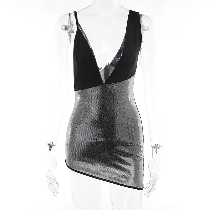 V Neck Tight Mini Dress Summer Sexy Elegant Night Evening Party Ladies Backless Bodycon Wrap Dresses Wholesale | tif-shop24.de