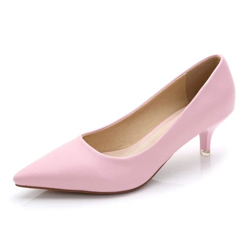 Damen Pink Kitten Heel Pumps Elegante Med High Heels | tif-shop24.de