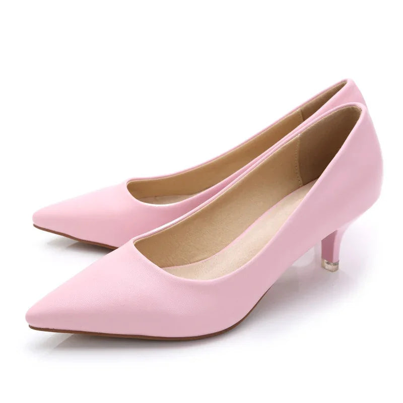 Damen Pink Kitten Heel Pumps Elegante Med High Heels | tif-shop24.de