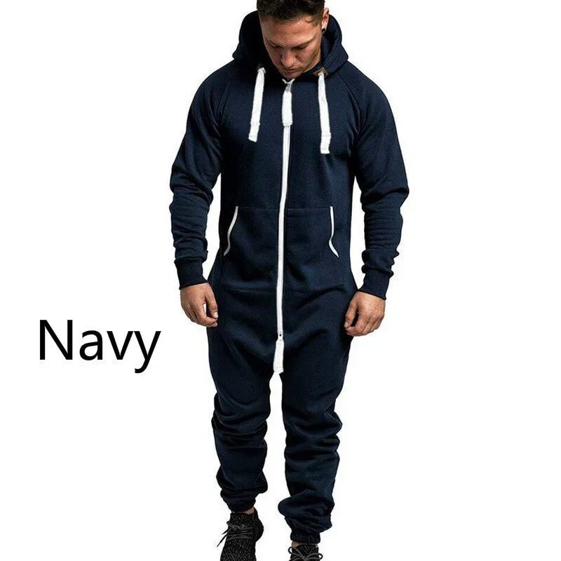 Adisputent One Piece Sets Mit Kapuze Fleece Overall Camouflage Print Persönlichkeit Casual Anzug | tif-shop24.de