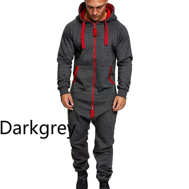 Adisputent One Piece Sets Mit Kapuze Fleece Overall Camouflage Print Persönlichkeit Casual Anzug - tif-shop24.de