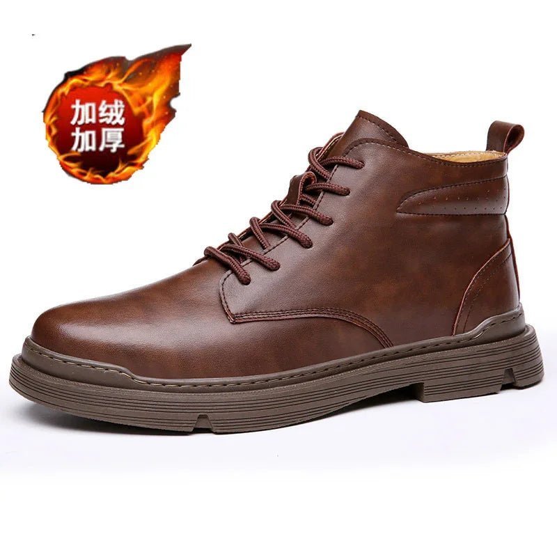 Neu Martin Stiefel High-Top British Wind Tools Stiefel Leder casual plus Samt warme Stiefel Retro Schuhe - tif-shop24.de