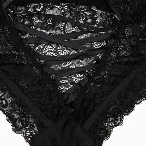 Sexy hohle Ausschnitt-Spitze mit hoher Taille Höschen Briefs Unterwäsche Nachtwäsche | tif-shop24.de