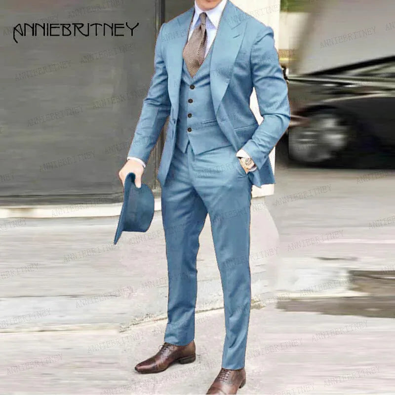 Classic Herrenanzug 3 teilig Smoking Peak Revers | tif-shop24.de