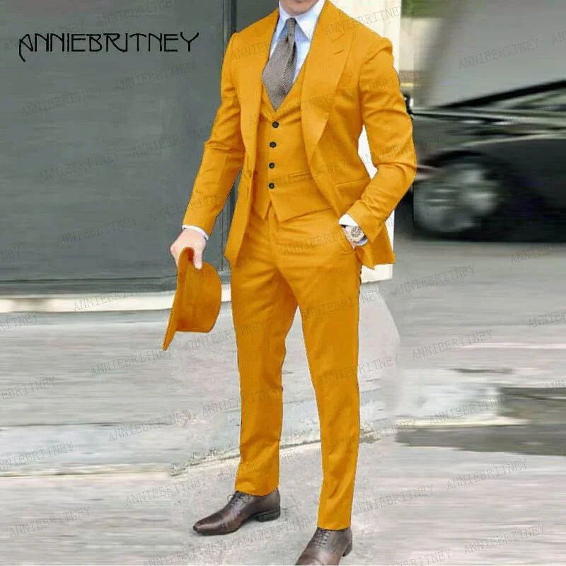 Classic Herrenanzug 3 teilig Smoking Peak Revers | tif-shop24.de