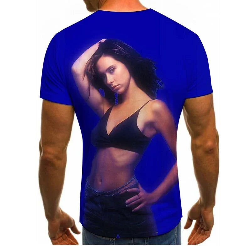 Schönheit t-shirt 3d druck charakter grafik T-shirt rundhals kurzen ärmeln übergroßen T-shirt alle-spiel hip-hop | tif-shop24.de