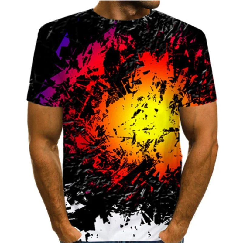 Funny Psychedelic 3D Print T Shirts Hipster Casual Short Sleeve T Shirt Men Women Harajuku Streetwear Tshirt Men Camiseta Hombre | tif-shop24.de